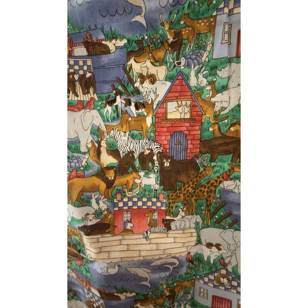 Noah's Ark Animal Novelty Fabric 71.5" x 42" Biblical Bible Kids Craft Sewing